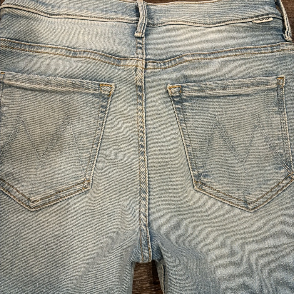 MOTHER Light Blue Flare Jeans - Picture 6 of 7